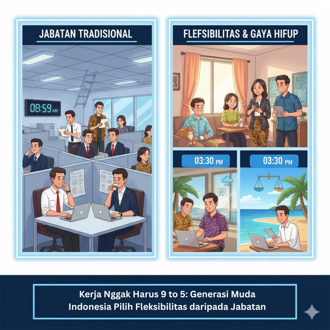 Kerja Nggak Harus 9 to 5: Generasi Muda Indonesia Pilih Fleksibilitas daripada Jabatan